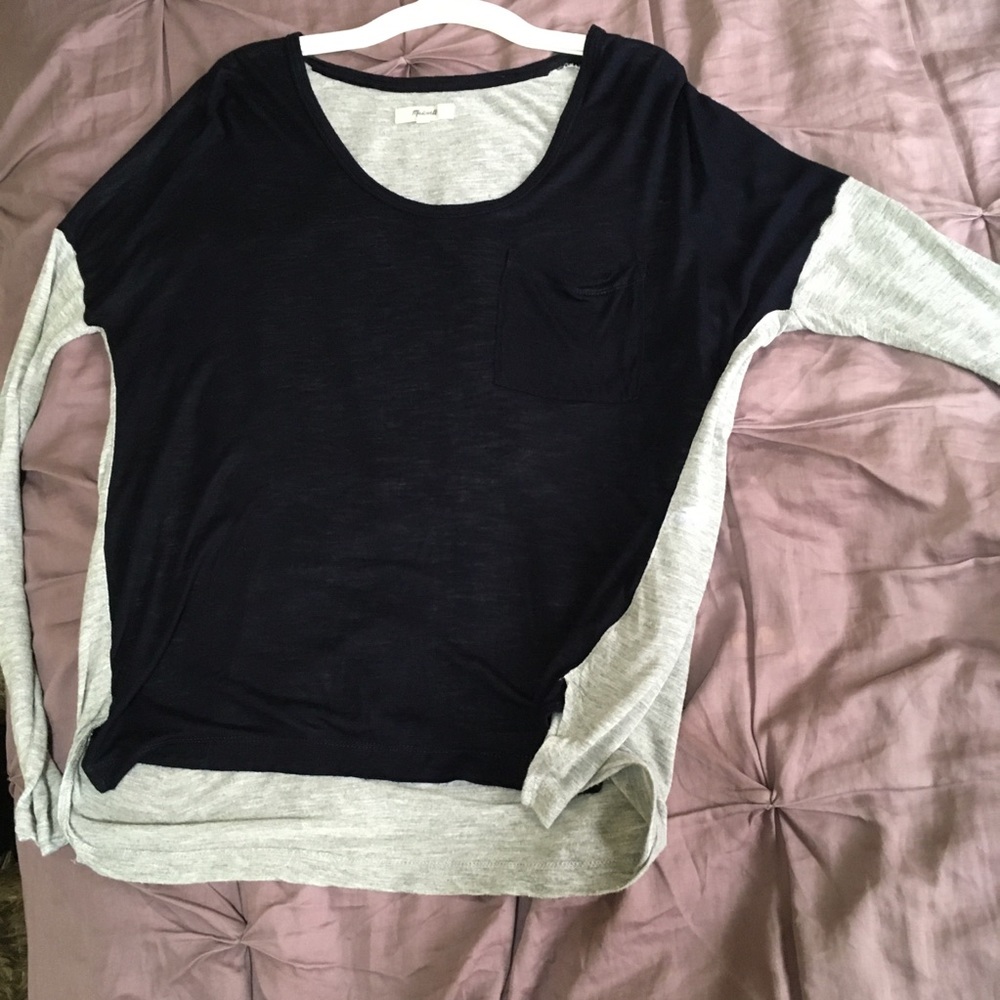 Madewell oversized long sleeve shirt with pocket